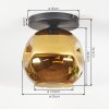 Ripoll Plafondlamp, Kogellampje Goud, 1-licht