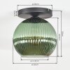 Koyoto Plafondlamp, Kogellampje 25 cm Groen, 1-licht