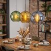 Koyoto Hanglamp, Kogellampje, Hanglamp 30 cm Blauw, Goud, Groen, 3-lichts