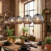 Ripoll Hanglamp, Kogellampje, Hanglamp Chroom, Rookkleurig, 4-lichts