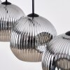 Ripoll Hanglamp, Kogellampje, Hanglamp Chroom, Rookkleurig, 4-lichts