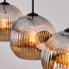 Ripoll Hanglamp, Kogellampje, Hanglamp Chroom, Rookkleurig, 4-lichts