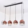 Ripoll Hanglamp, Kogellampje, Hanglamp Duidelijk, Koperkleurig, 4-lichts