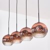 Ripoll Hanglamp, Kogellampje, Hanglamp Duidelijk, Koperkleurig, 4-lichts