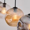 Ripoll Hanglamp, Kogellampje, Hanglamp Amber, Duidelijk, Rookkleurig, 4-lichts