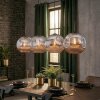 Ripoll Hanglamp, Kogellampje, Hanglamp Chroom, Rookkleurig, 4-lichts