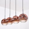 Ripoll Hanglamp, Kogellampje, Hanglamp Duidelijk, Koperkleurig, 4-lichts