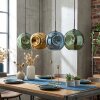 Ripoll Hanglamp, Kogellampje, Hanglamp Blauw, Goud, Groen, 4-lichts
