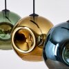 Ripoll Hanglamp, Kogellampje, Hanglamp Blauw, Goud, Groen, 4-lichts