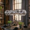 Ripoll Hanglamp, Kogellampje, Hanglamp Chroom, Duidelijk, Rookkleurig, 4-lichts