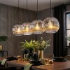 Ripoll Hanglamp, Kogellampje, Hanglamp Chroom, Duidelijk, Rookkleurig, 4-lichts