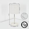 Ganik Tafellamp Chroom, Cream, Zandkleurig, 1-licht