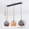 Ripoll Hanglamp, Kogellampje, Hanglamp Amber, Rookkleurig, 3-lichts