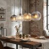 Ripoll Hanglamp, Kogellampje, Hanglamp Amber, Duidelijk, Rookkleurig, 4-lichts