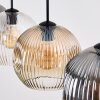 Ripoll Hanglamp, Kogellampje, Hanglamp Amber, Duidelijk, Rookkleurig, 4-lichts