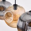 Ripoll Hanglamp, Kogellampje, Hanglamp Amber, Rookkleurig, 4-lichts