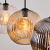 Ripoll Hanglamp, Kogellampje, Hanglamp Amber, Duidelijk, Rookkleurig, 4-lichts
