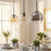 Koyoto Hanglamp, Kogellampje, Hanglamp Amber, Duidelijk, Rookkleurig, 3-lichts