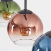 Koyoto Hanglamp, Kogellampje, Hanglamp Blauw, Groen, Duidelijk, Koperkleurig, 3-lichts