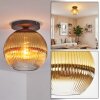 Koyoto Plafondlamp, Kogellampje 30 cm Goud, Duidelijk, 1-licht