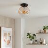 Koyoto Plafondlamp, Kogellampje 30 cm Amber, Duidelijk, 1-licht