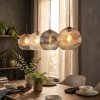 Ripoll Hanglamp, Kogellampje, Hanglamp Amber, Duidelijk, Rookkleurig, 4-lichts