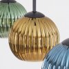 Koyoto Hanglamp, Kogellampje, Hanglamp Blauw, Goud, Groen, 3-lichts