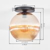 Koyoto Plafondlamp, Kogellampje 30 cm Amber, 1-licht