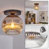 Ripoll Plafondlamp, Kogellampje Duidelijk, Rookkleurig, 1-licht