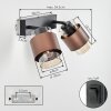 Traak Wandlamp, Muurspot Zwart, 2-lichts