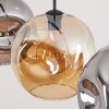 Ripoll Hanglamp, Kogellampje, Hanglamp Amber, Rookkleurig, 3-lichts