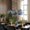 Ripoll Hanglamp, Kogellampje, Hanglamp Blauw, 3-lichts