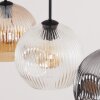 Ripoll Hanglamp, Kogellampje, Hanglamp Amber, Duidelijk, Rookkleurig, 3-lichts