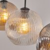 Ripoll Hanglamp, Kogellampje, Hanglamp Amber, Duidelijk, Rookkleurig, 3-lichts