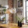 Ripoll Hanglamp, Kogellampje, Hanglamp Amber, Duidelijk, Rookkleurig, 3-lichts