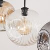 Ripoll Hanglamp, Kogellampje, Hanglamp Amber, Duidelijk, Rookkleurig, 3-lichts