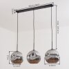 Ripoll Hanglamp, Kogellampje, Hanglamp Chroom, Rookkleurig, 3-lichts