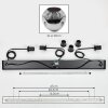 Ripoll Hanglamp, Kogellampje, Hanglamp Chroom, Rookkleurig, 3-lichts