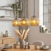 Ripoll Hanglamp, Kogellampje, Hanglamp Amber, 3-lichts