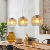 Ripoll Hanglamp, Kogellampje, Hanglamp Amber, Duidelijk, 3-lichts