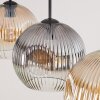 Ripoll Hanglamp, Kogellampje, Hanglamp Amber, Duidelijk, Rookkleurig, 3-lichts