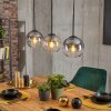 Koyoto Hanglamp, Kogellampje, Hanglamp Amber, Duidelijk, Rookkleurig, 3-lichts