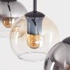Koyoto Hanglamp, Kogellampje, Hanglamp Amber, Duidelijk, Rookkleurig, 3-lichts