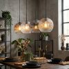 Ripoll Hanglamp, Kogellampje, Hanglamp Amber, Duidelijk, Rookkleurig, 4-lichts