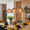 Ripoll Hanglamp, Kogellampje, Hanglamp Duidelijk, Koperkleurig, 3-lichts