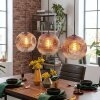 Ripoll Hanglamp, Kogellampje, Hanglamp Duidelijk, Koperkleurig, 3-lichts