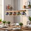 Gastor Hanglamp, Kogellampje, Hanglamp Natuurlijke kleuren, Zwart, 5-lichts