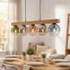 Gastor Hanglamp, Kogellampje, Hanglamp Natuurlijke kleuren, Zwart, 5-lichts