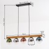 Gastor Hanglamp, Kogellampje, Hanglamp Natuurlijke kleuren, Zwart, 5-lichts