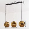 Ripoll Hanglamp, Kogellampje, Hanglamp Goud, 3-lichts